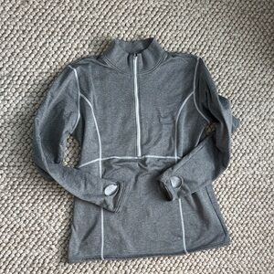 Obermeyer Gray Quarter-Zip Pullover. XL